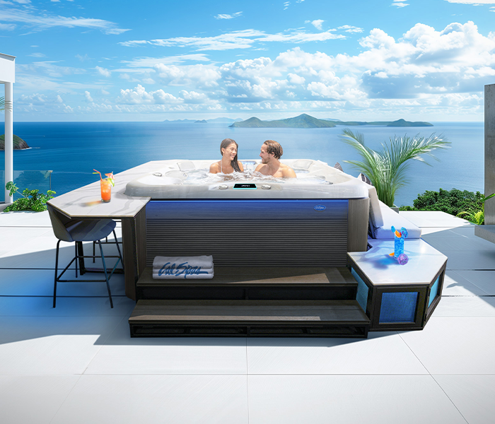 Calspas hot tub being used in a family setting - Gainesville